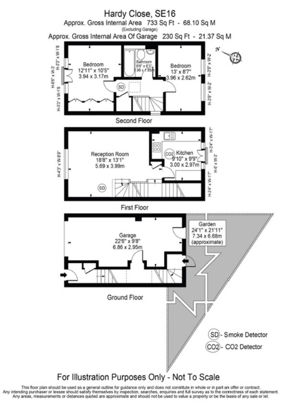 Floorplan for Hardy Close, Canada Water, SE16