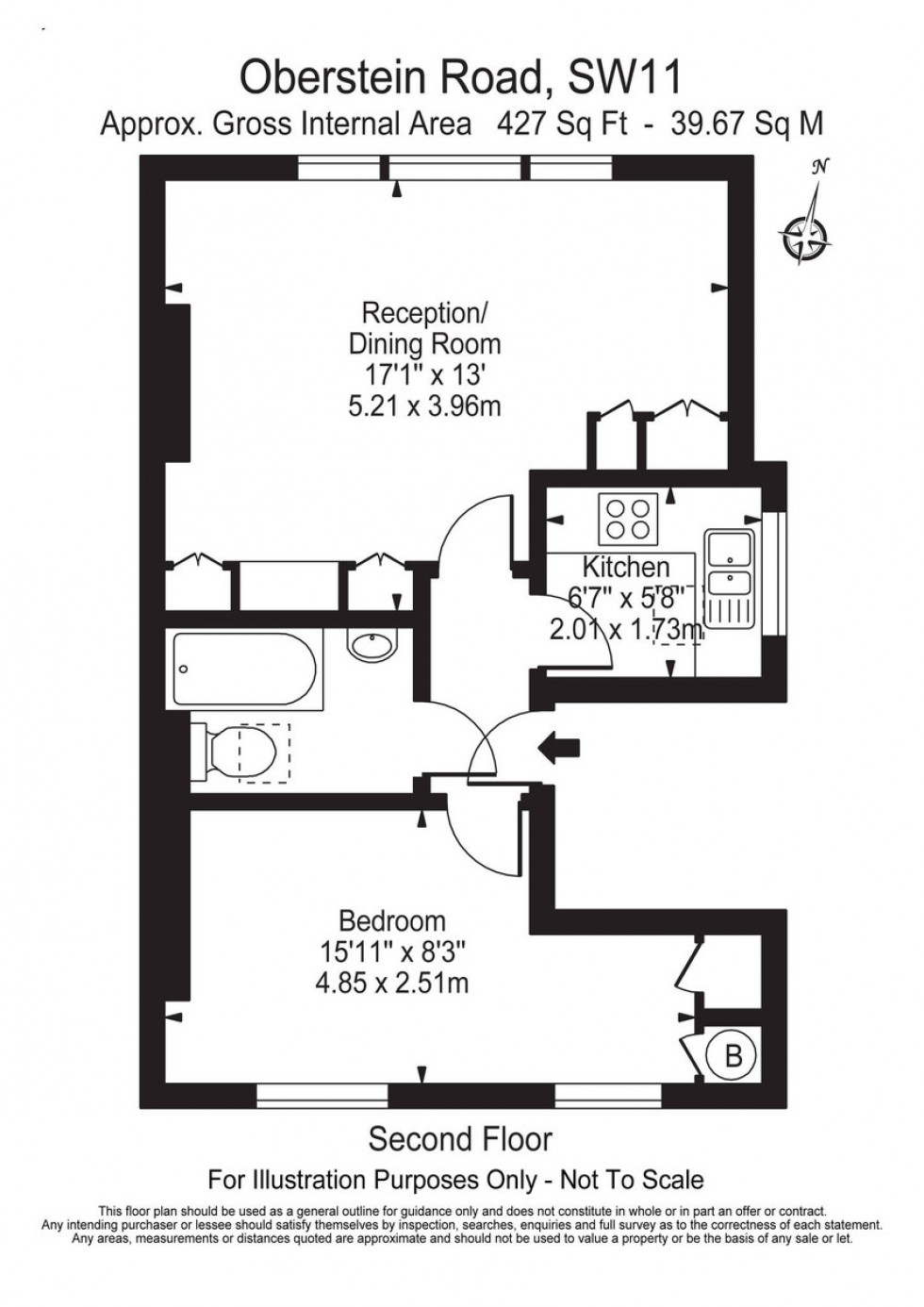 Floorplan for Oberstein Road, Clapham Junction, SW11
