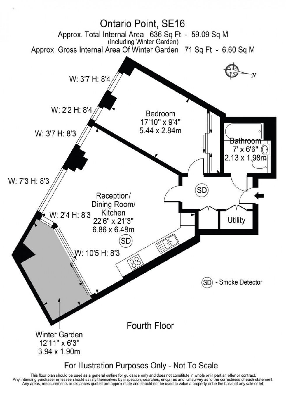 Floorplan for Ontario Point, Surrey Quays Road, London