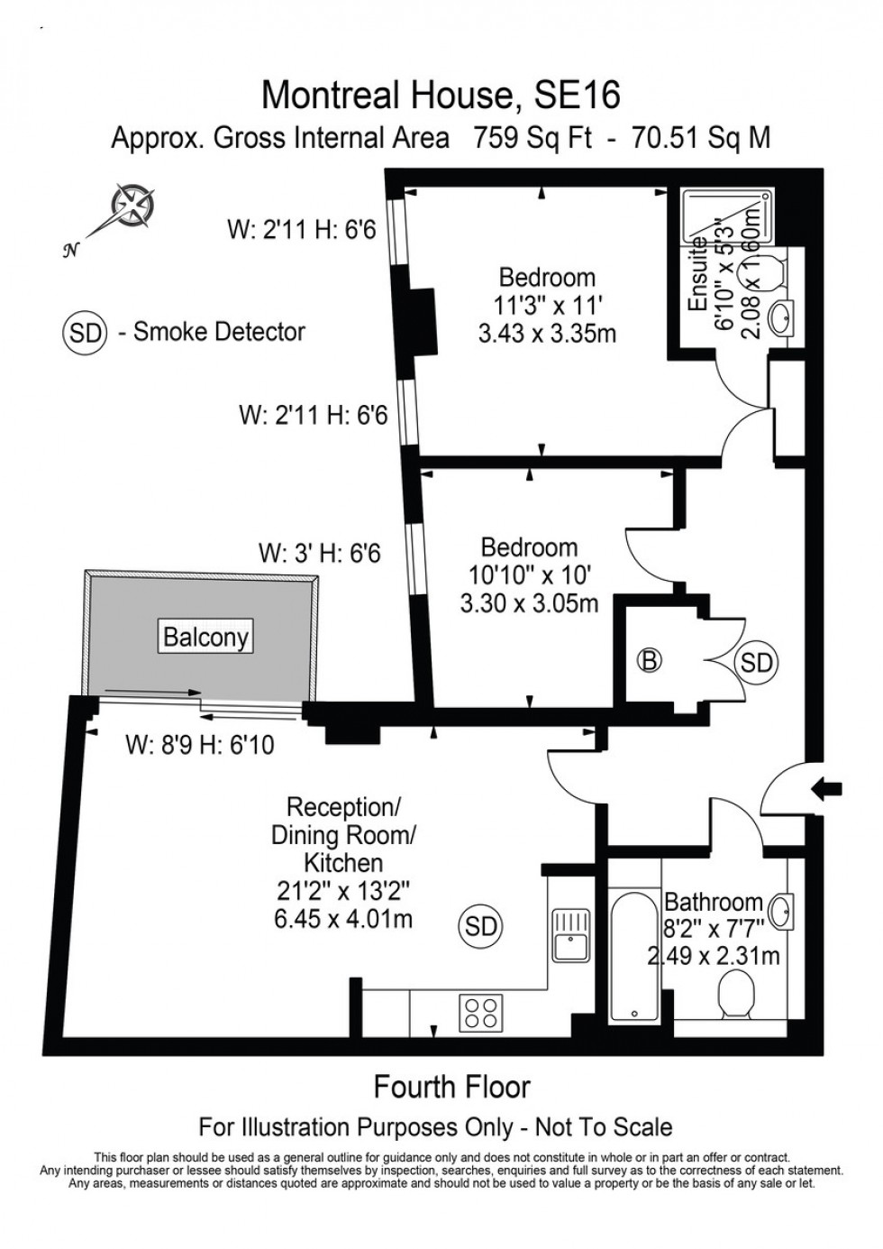 Floorplan for Montreal House, Surrey Quays Road