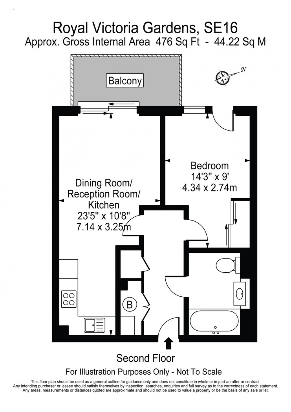 Floorplan for Royal Victoria Gardens, Whiting Way