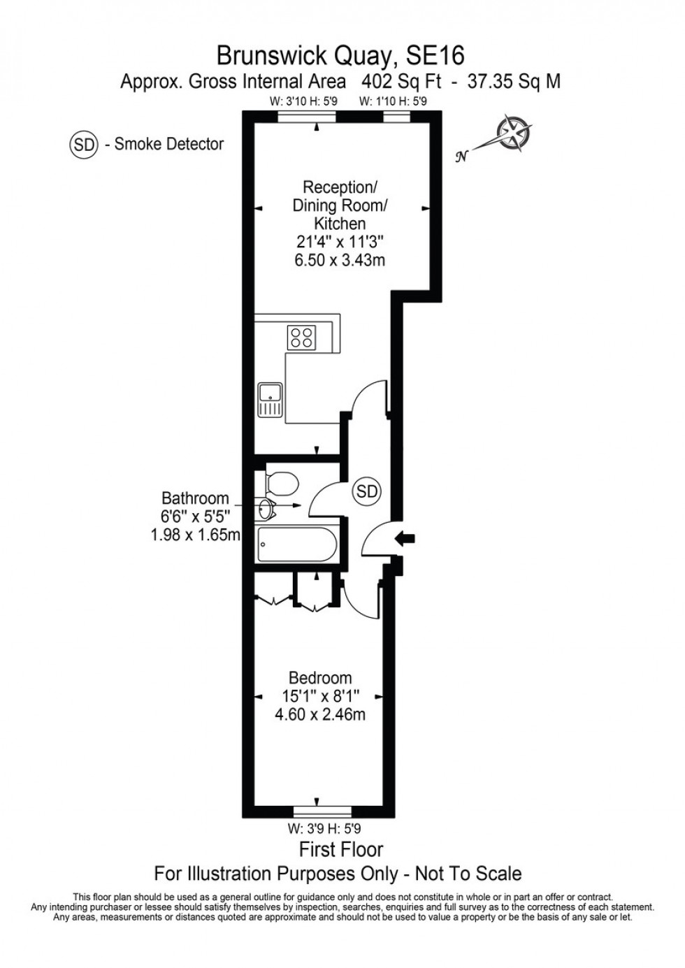 Floorplan for Brunswick Quay, London