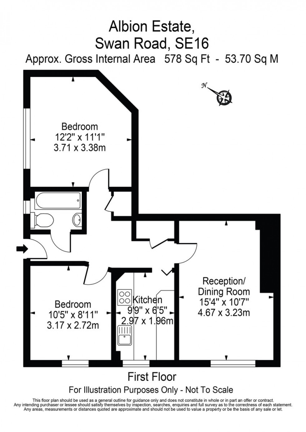 Floorplan for Swan Road, SE16