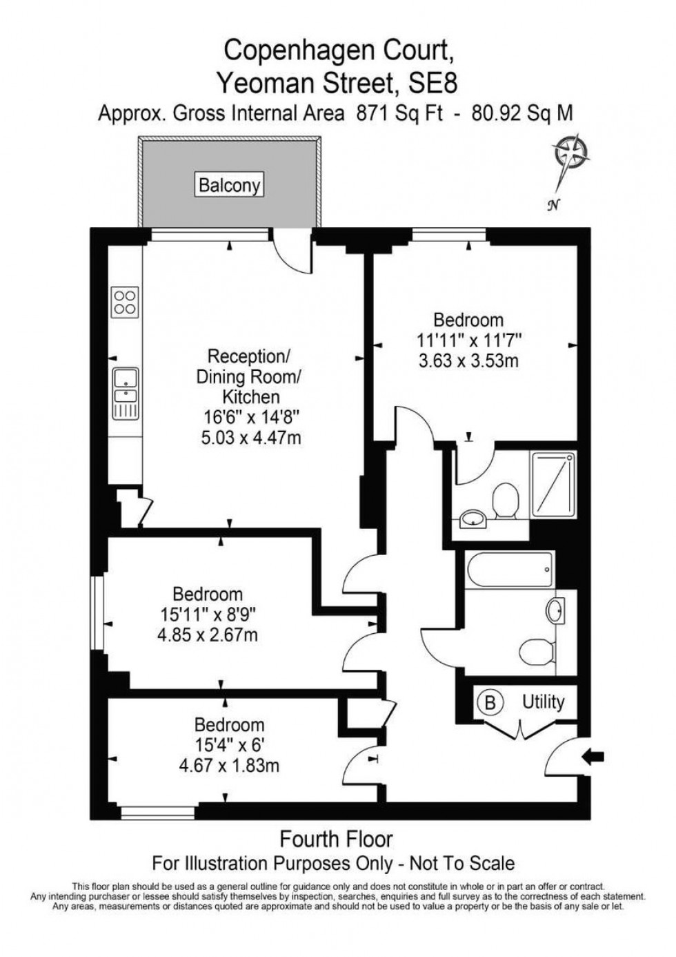 Floorplan for Copenhagen Court, Greenland Place