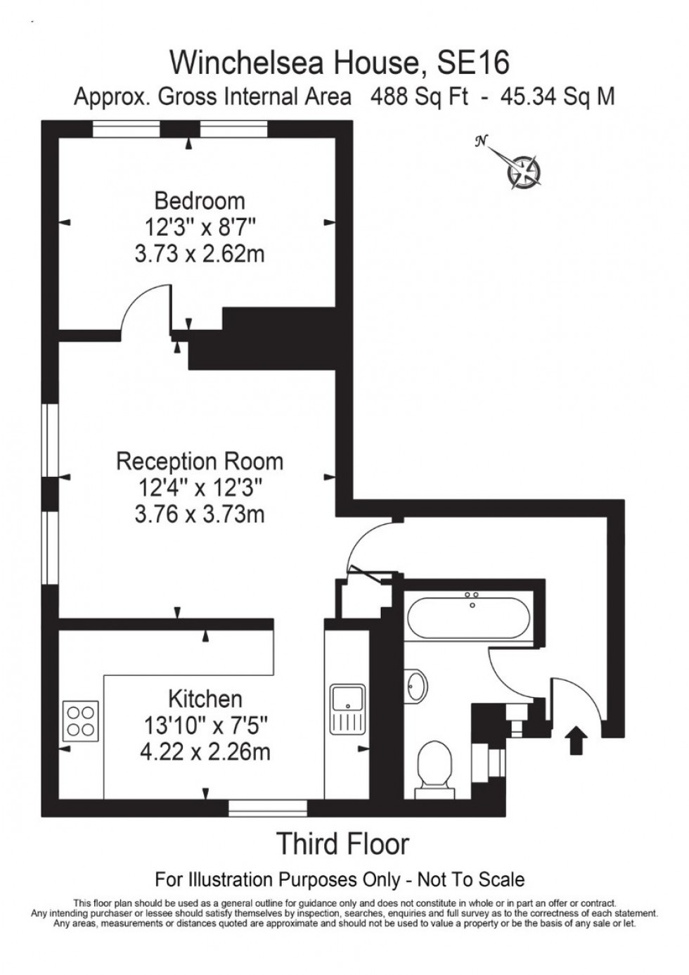 Floorplan for Winchelsea House, Rotherhithe, SE16