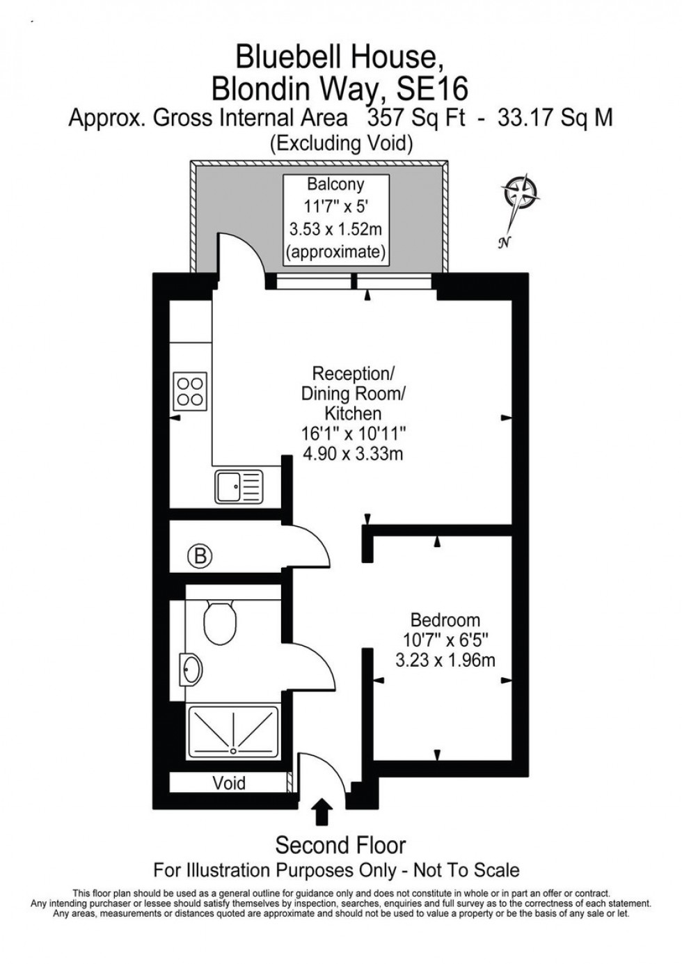 Floorplan for Bluebell House, Redwood Park,SE16