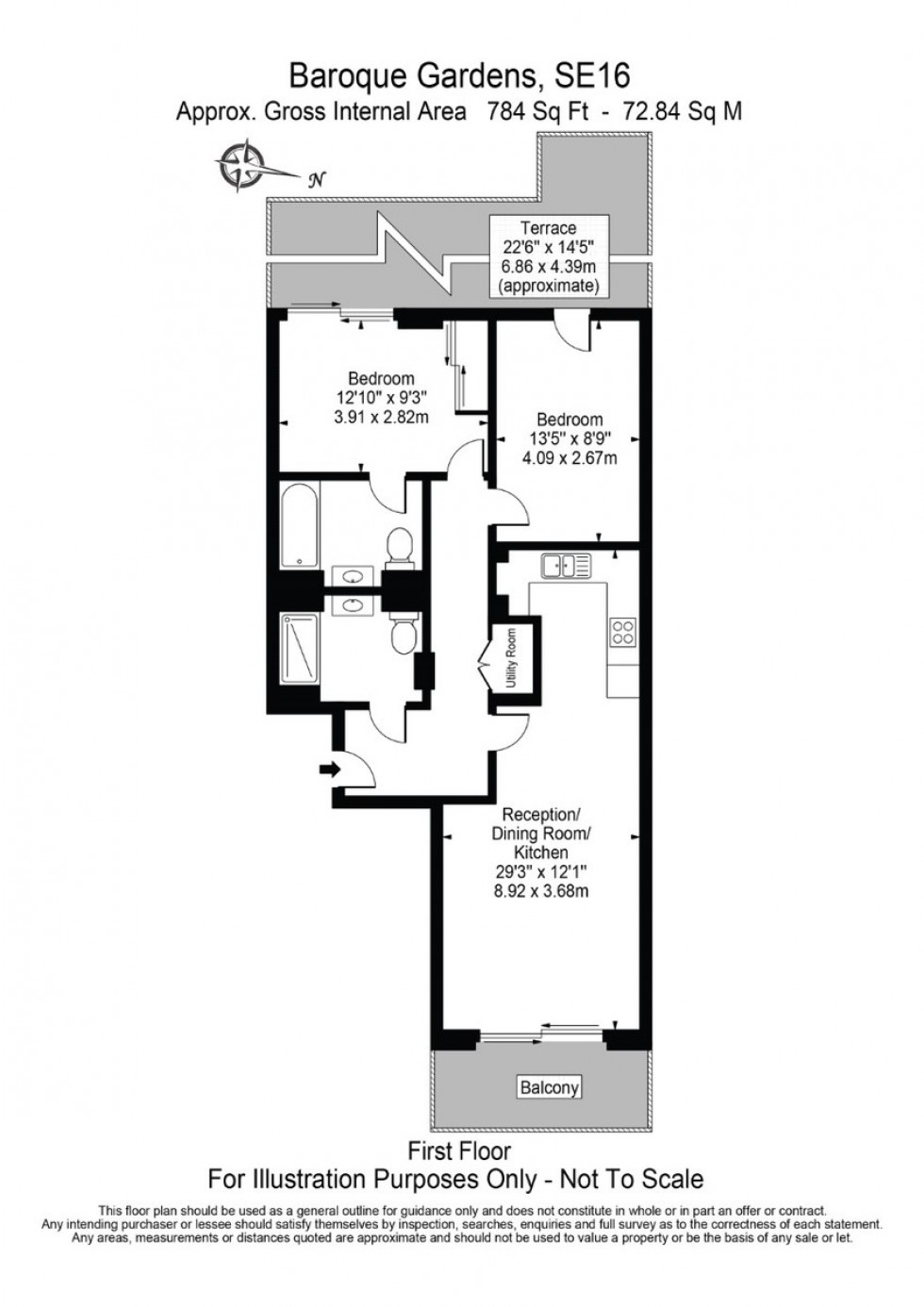 Floorplan for Marine Wharf, Canada Water, SE16