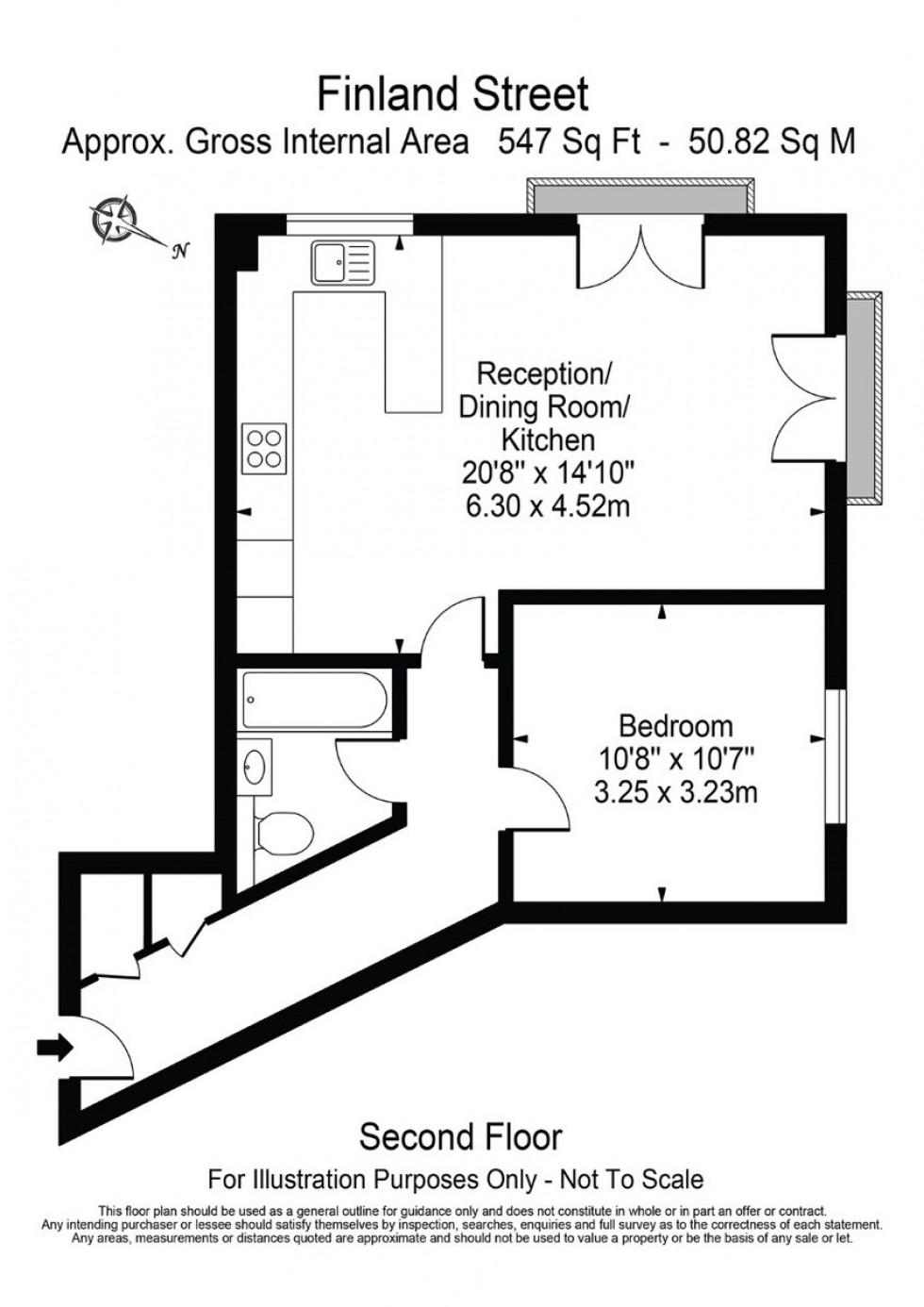 Floorplan for Finland Street, London, SE16