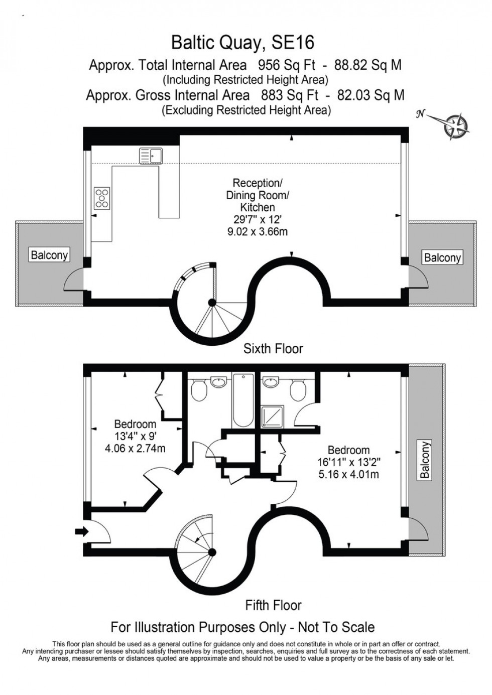 Floorplan for Baltic Quay, Canada Water, SE16