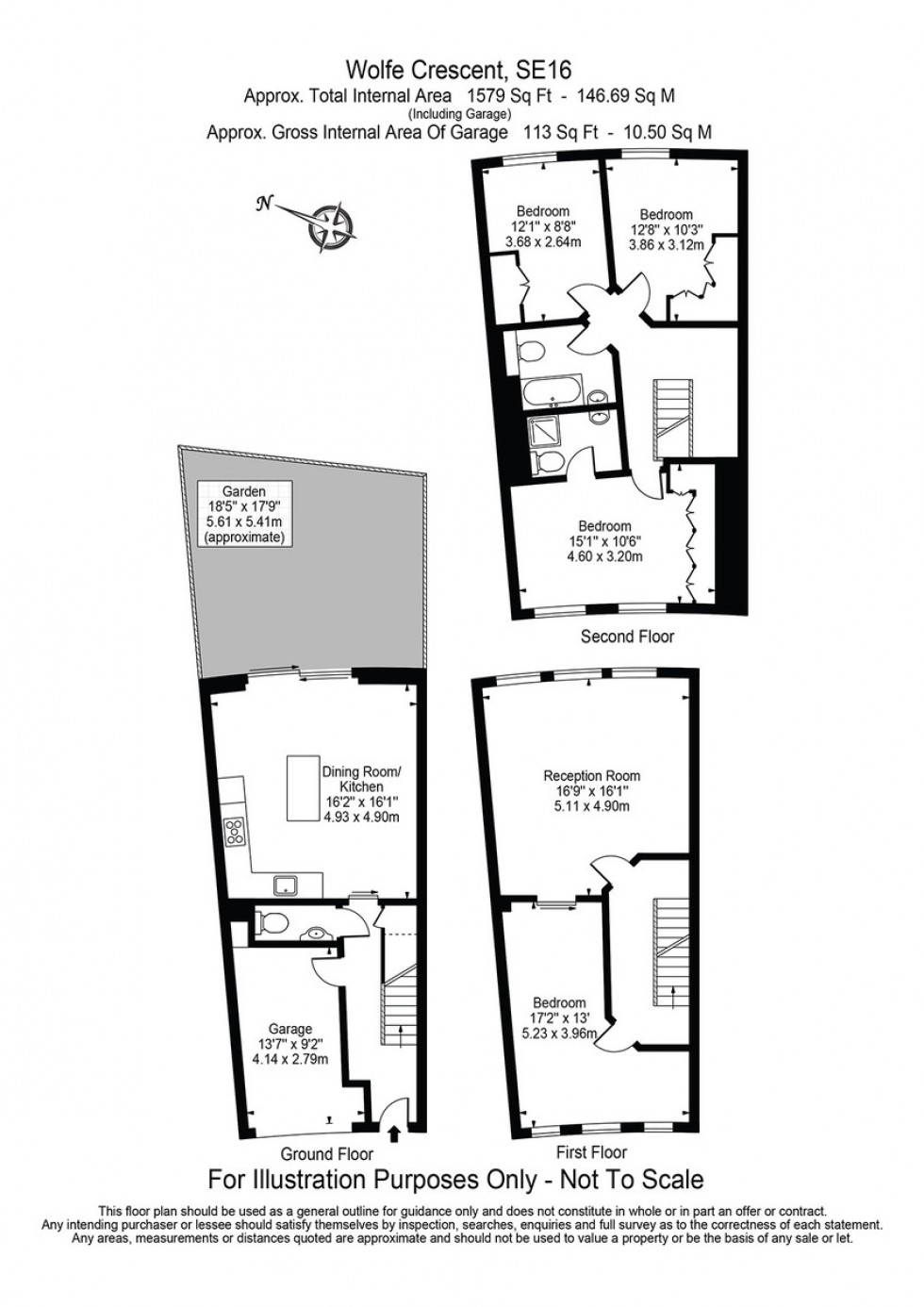 Floorplan for Wolfe Crescent, Canada Water, SE16