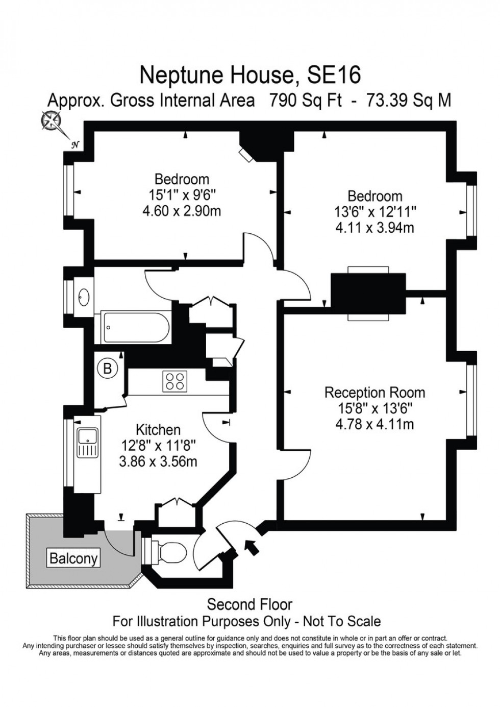 Floorplan for Neptune House, Moodkee Street, SE16