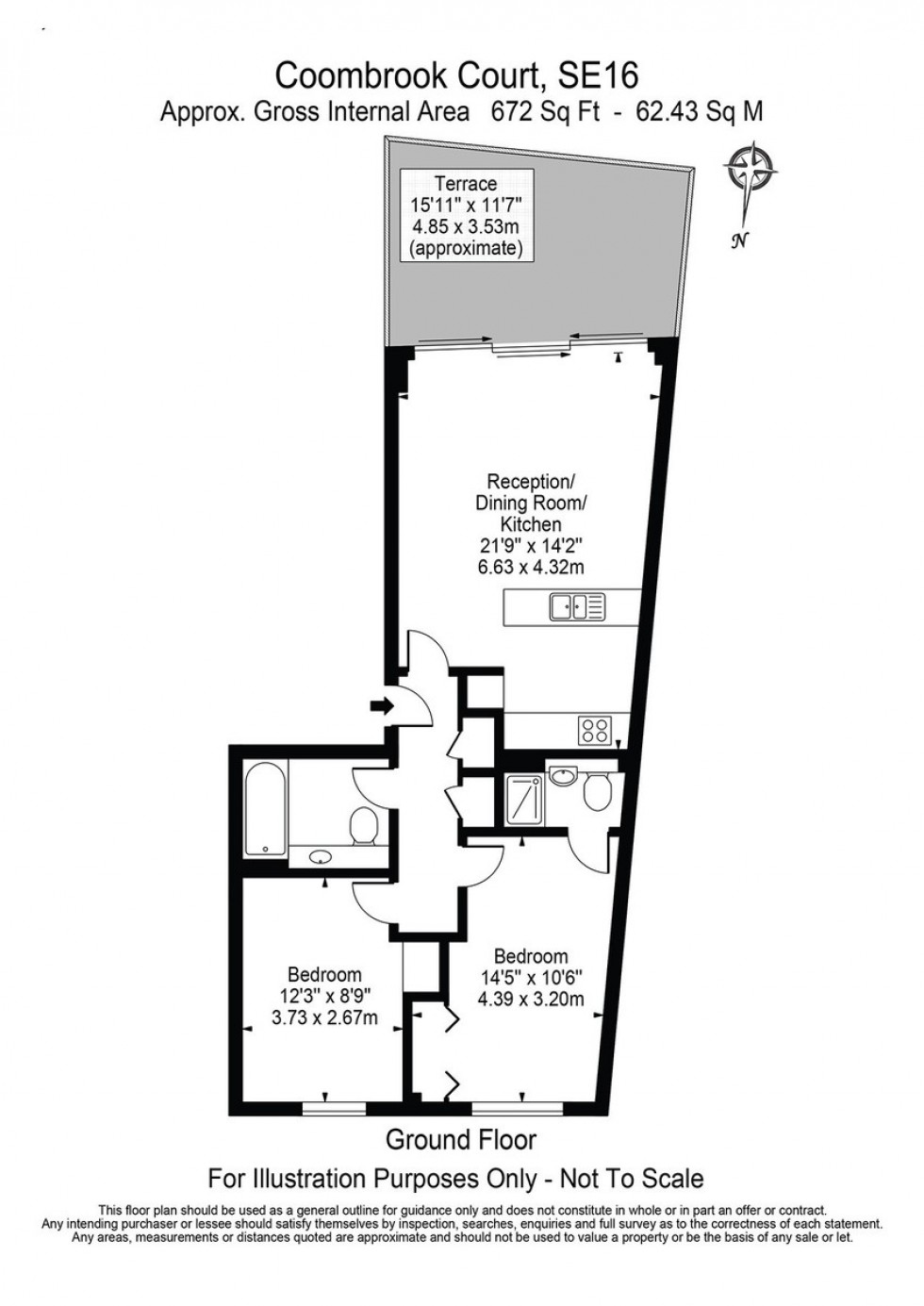 Floorplan for Coombrook Court, Canada Water, SE16