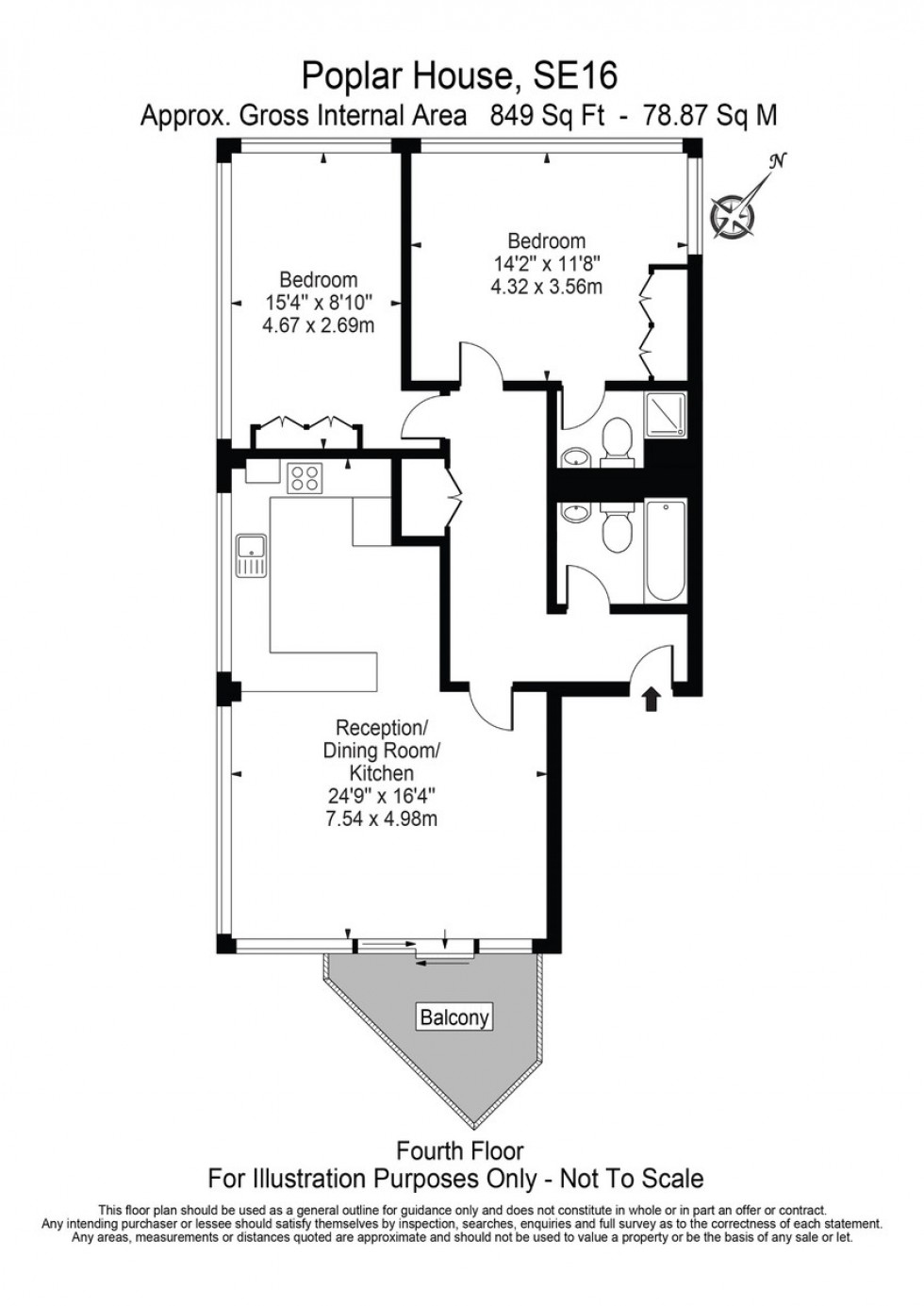 Floorplan for Woodland Crescent, London, SE16