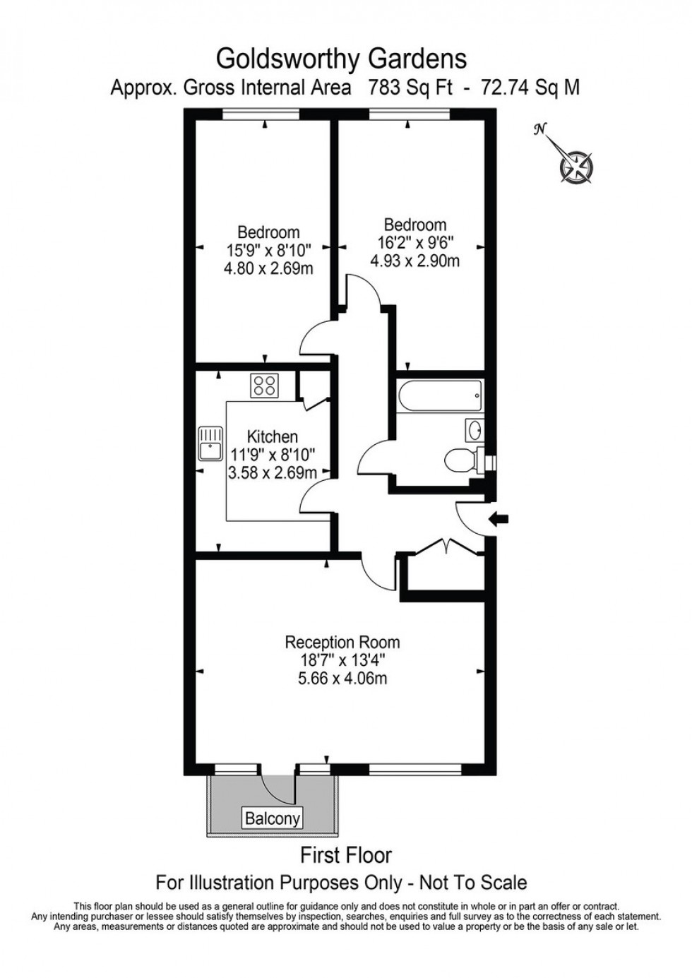 Floorplan for Goldsworthy Gardens, London, SE16