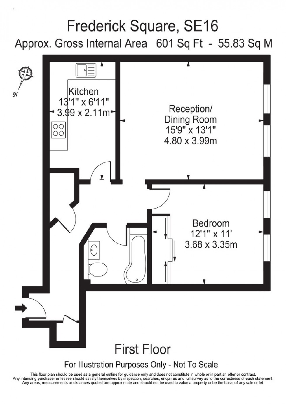 Floorplan for Frederick Square, Rotherhithe Street, SE16