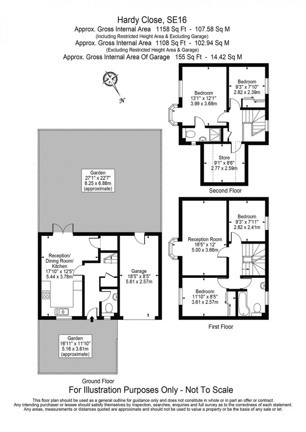 Floorplan for Hardy Close, London, SE16