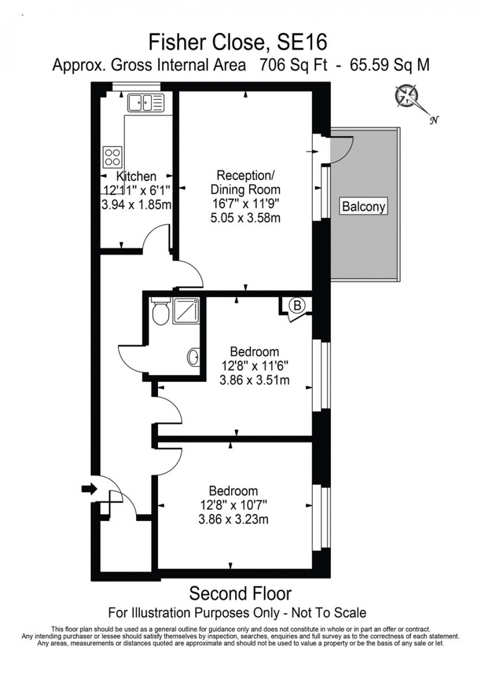 Floorplan for Fisher Close, London, SE16