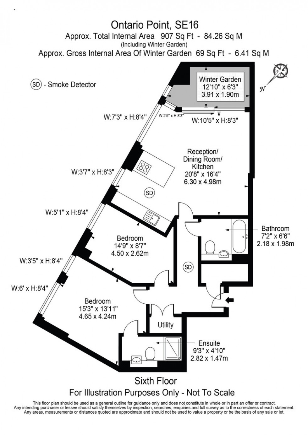 Floorplan for Ontario Point, Canada Water, SE16