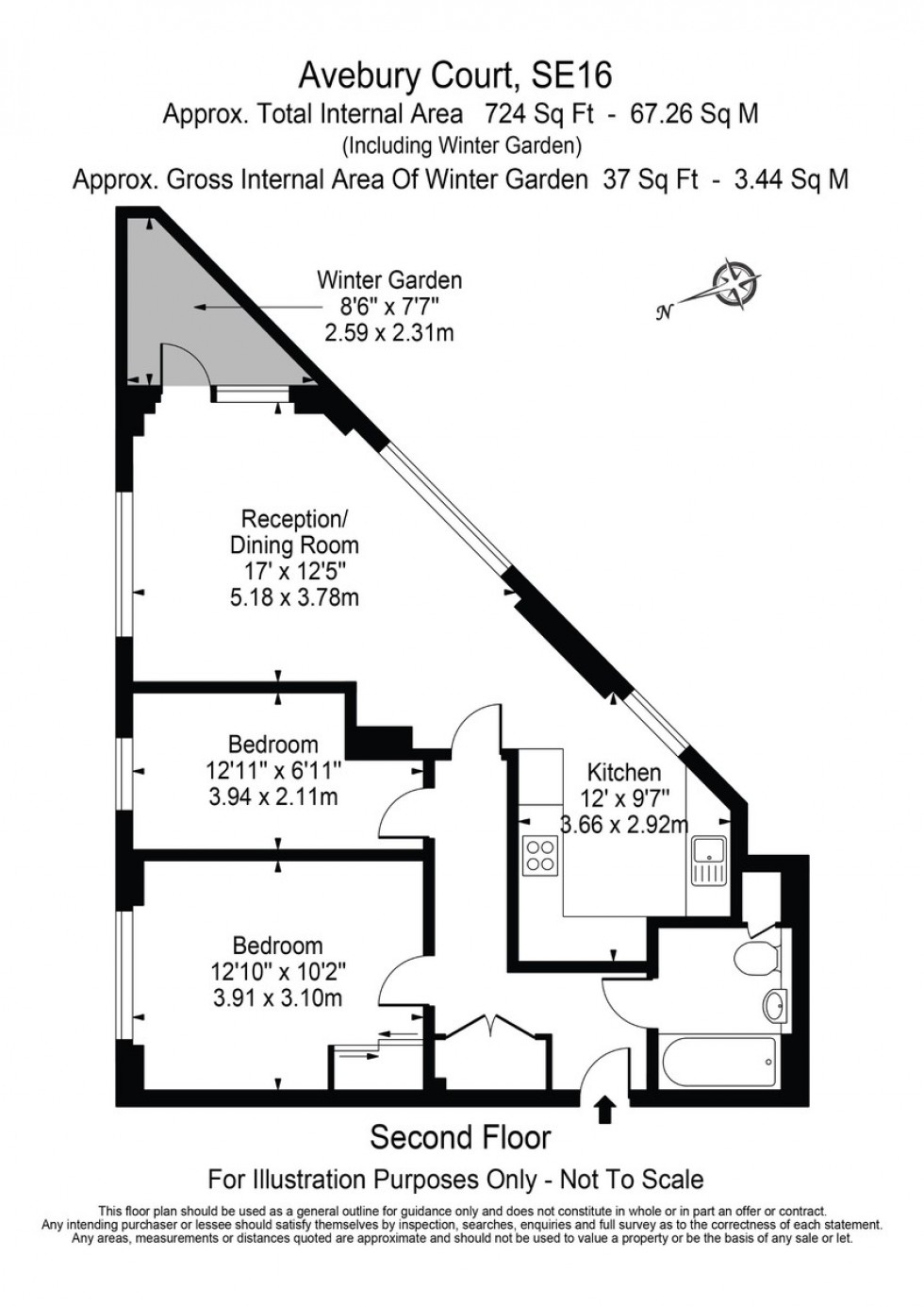 Floorplan for Avebury Court, London, SE16