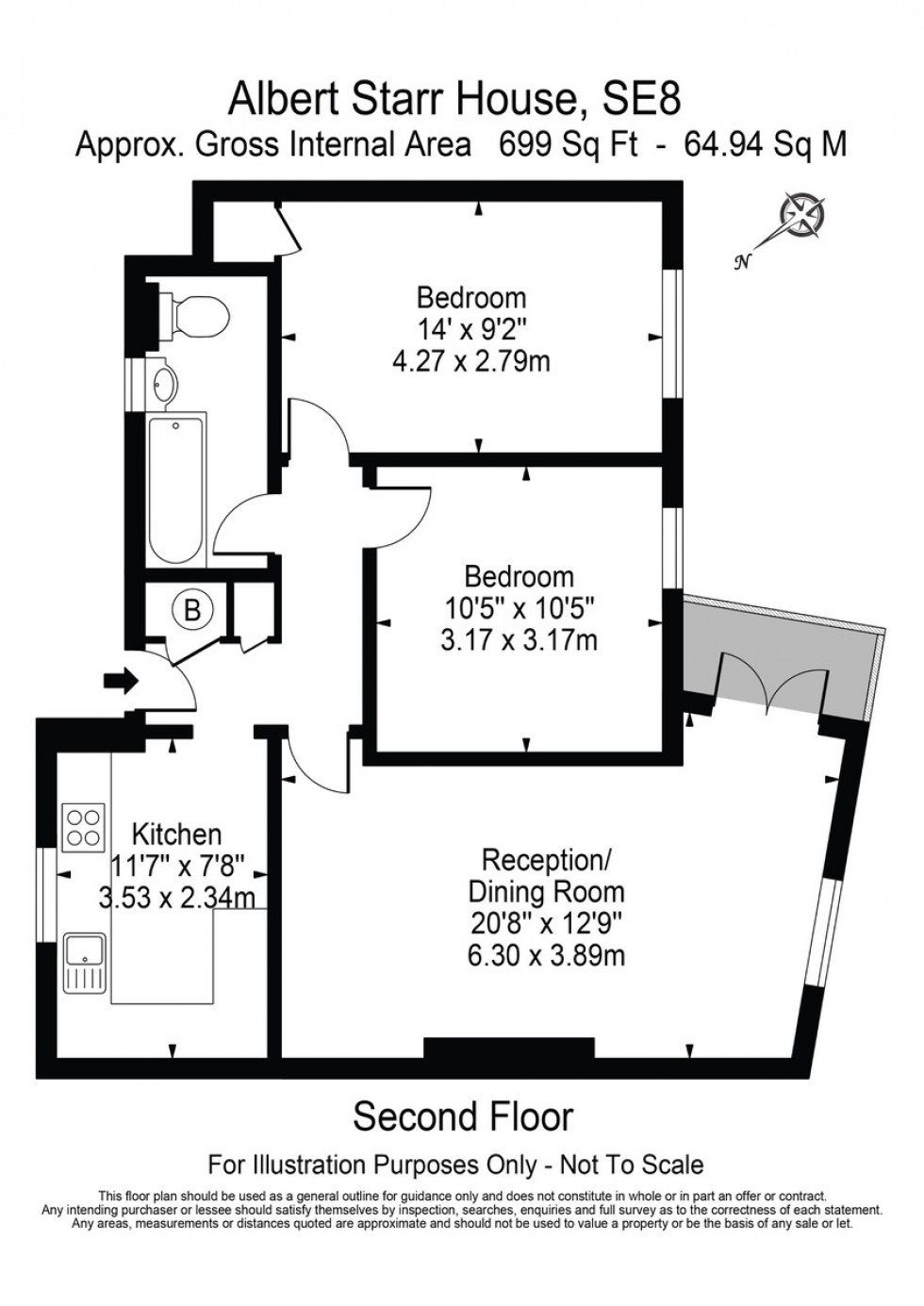 Floorplan for Albert Starr House, London, SE8