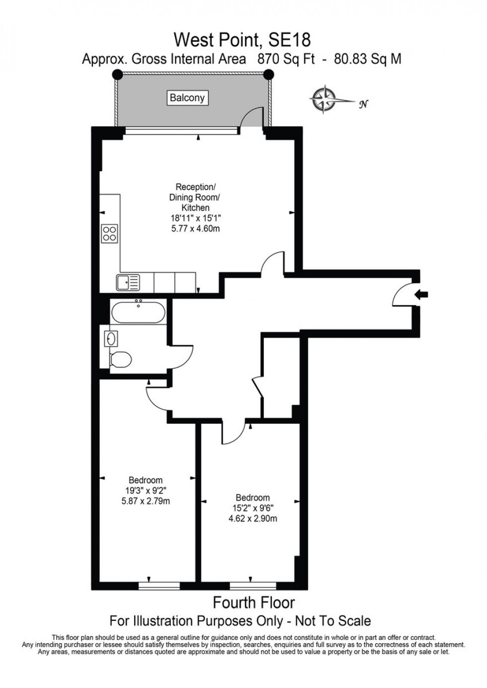 Floorplan for Wellington Street, London, SE18