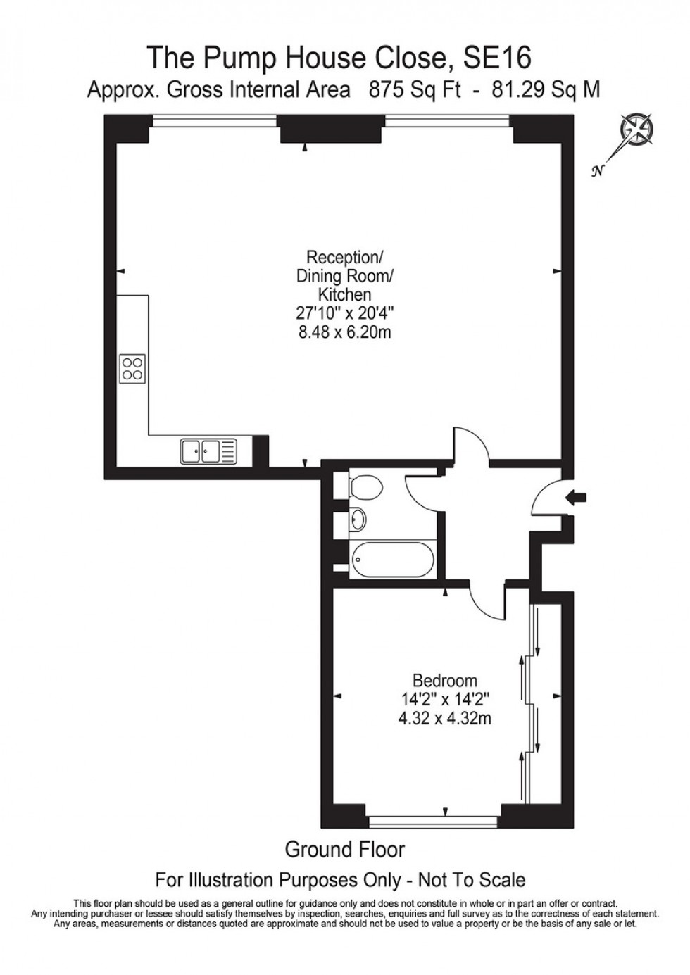 Floorplan for The Pump House, London, SE16