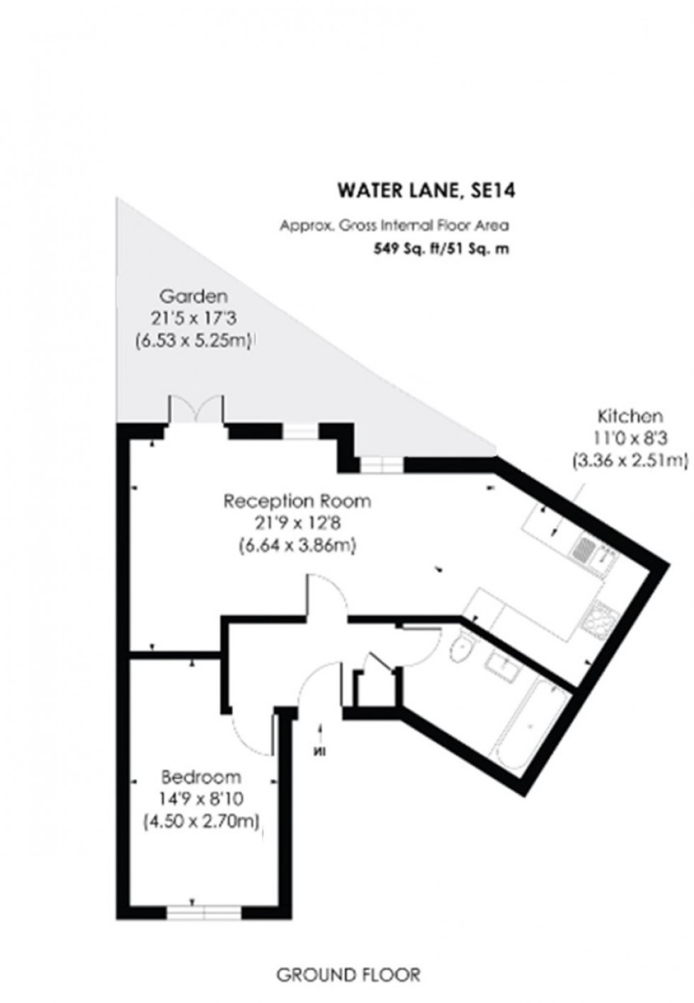 Floorplan for Water Lane, London, SE14