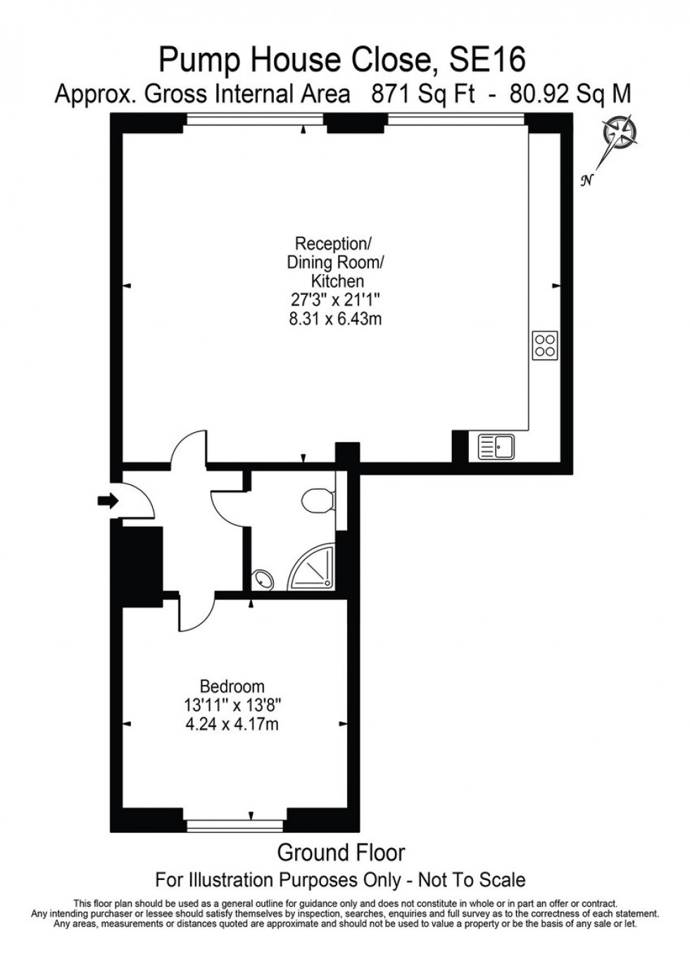 Floorplan for The Pump House, London, SE16