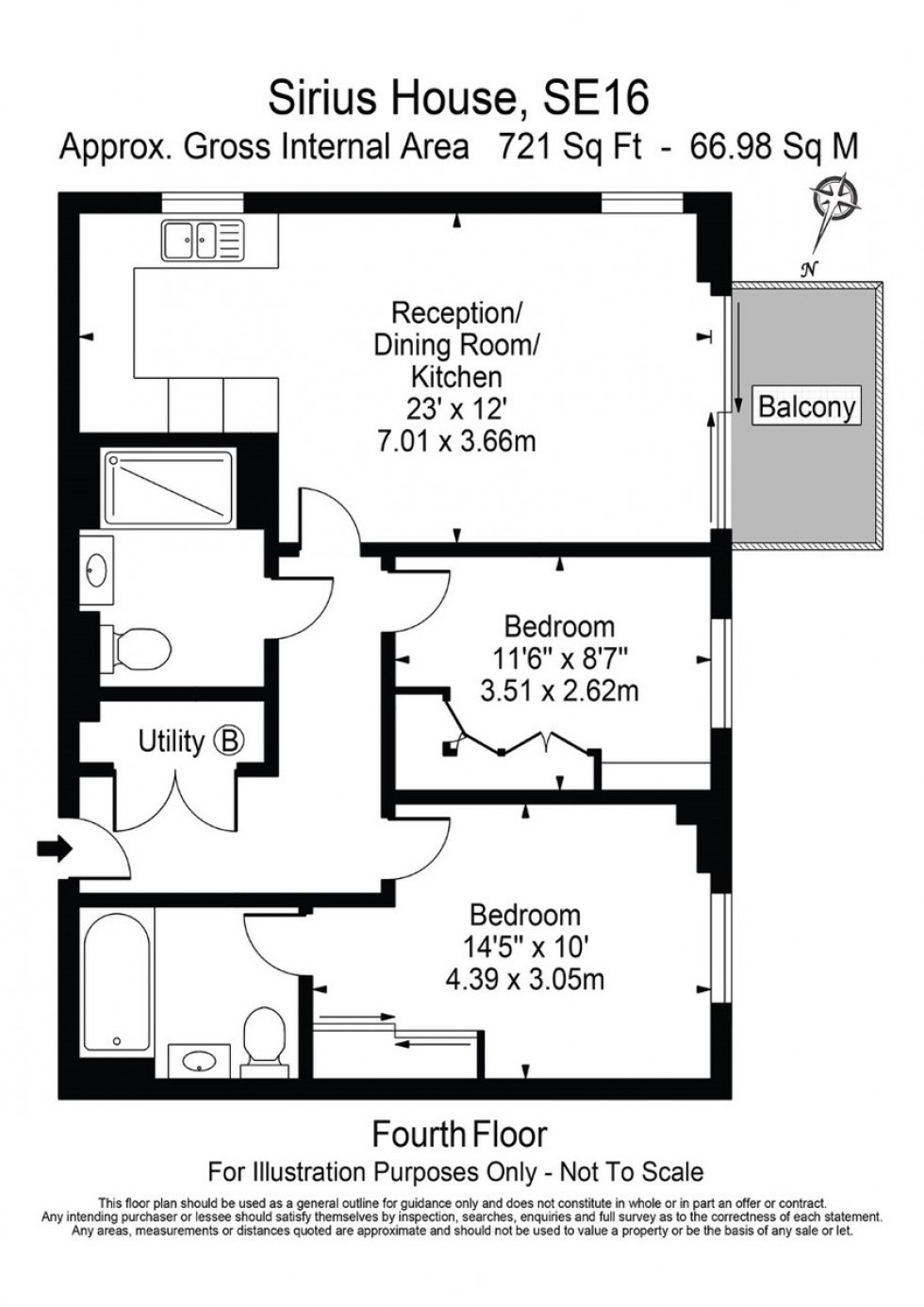 Floorplan for Marine Wharf, Canada Water