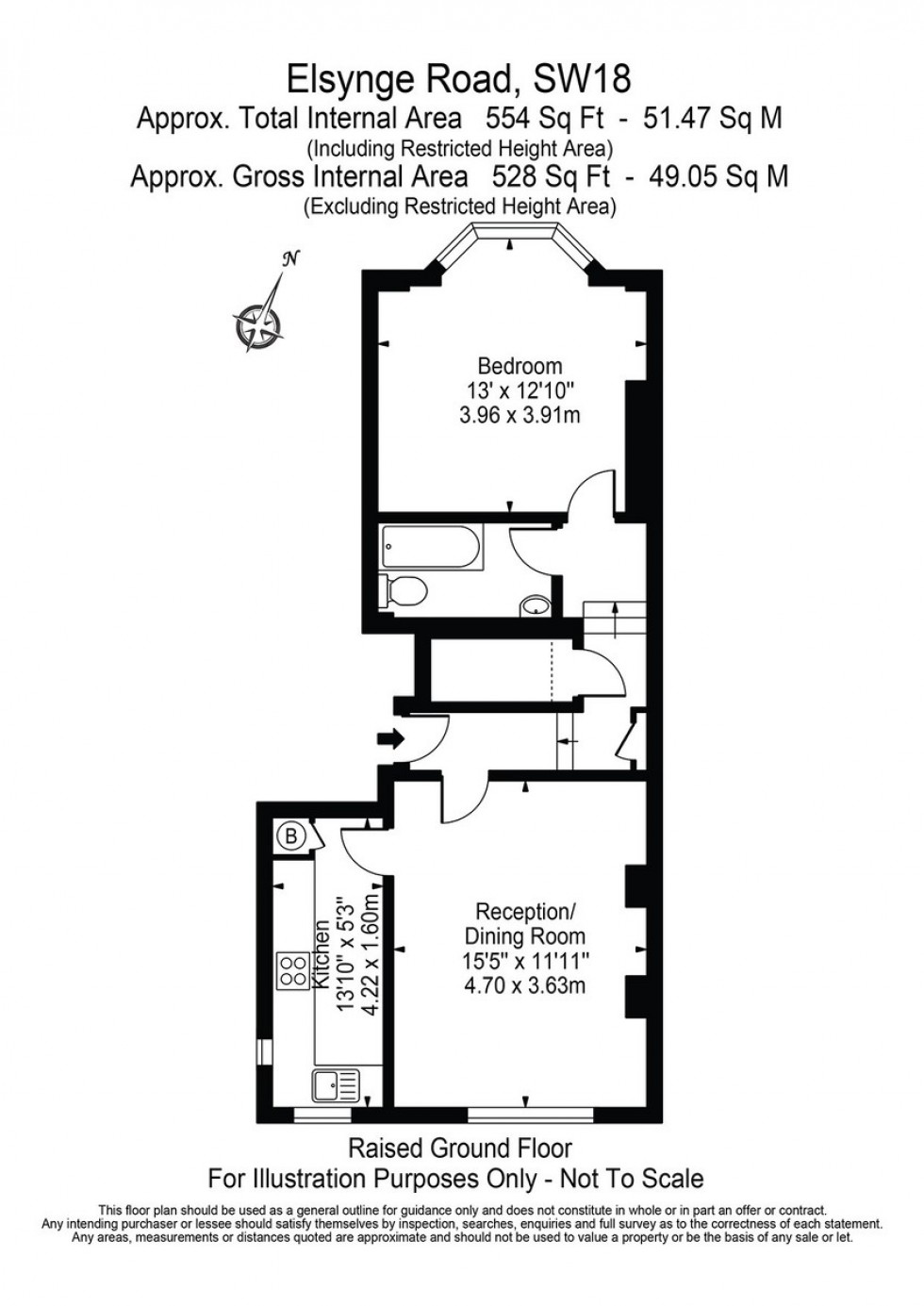 Floorplan for Elsynge Road, London, SW18