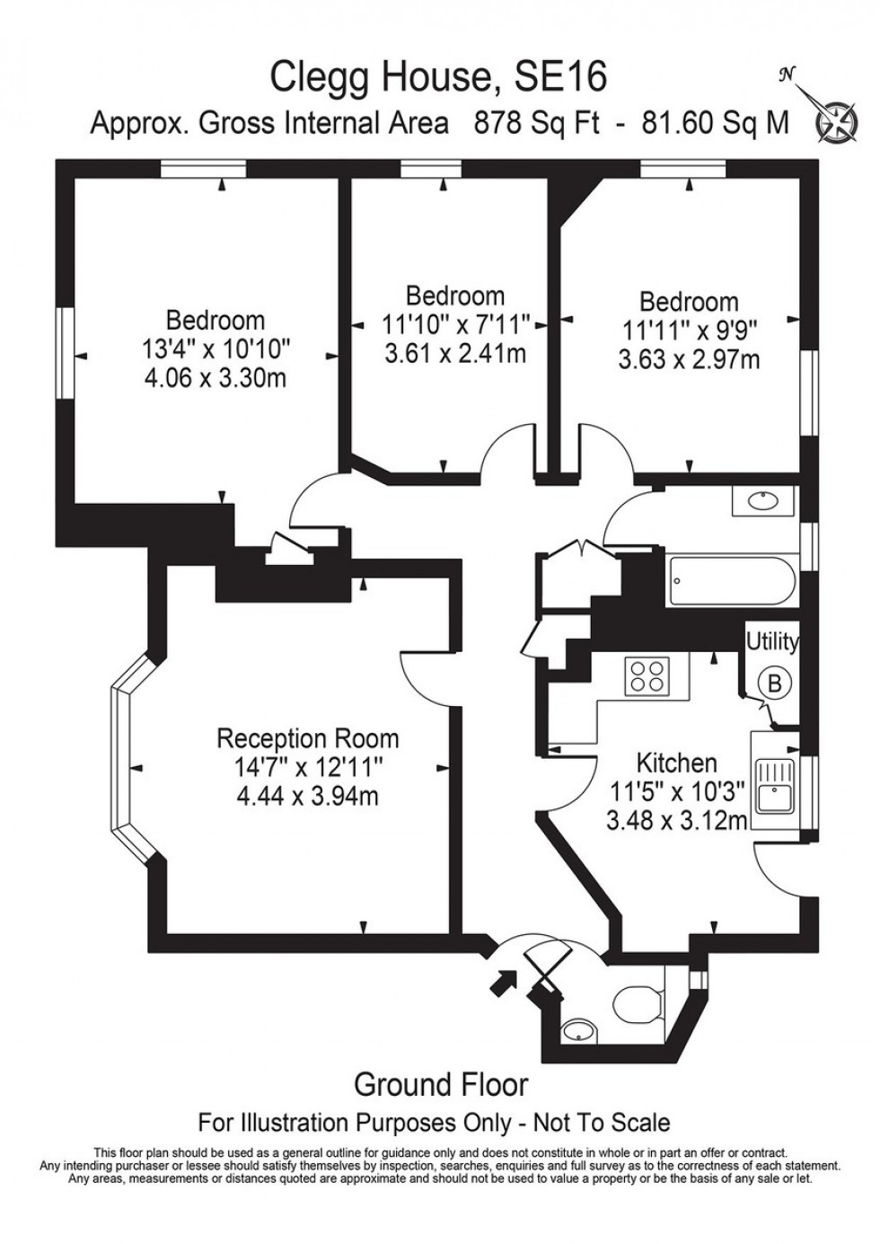 Floorplan for Moodkee Street, London, SE16