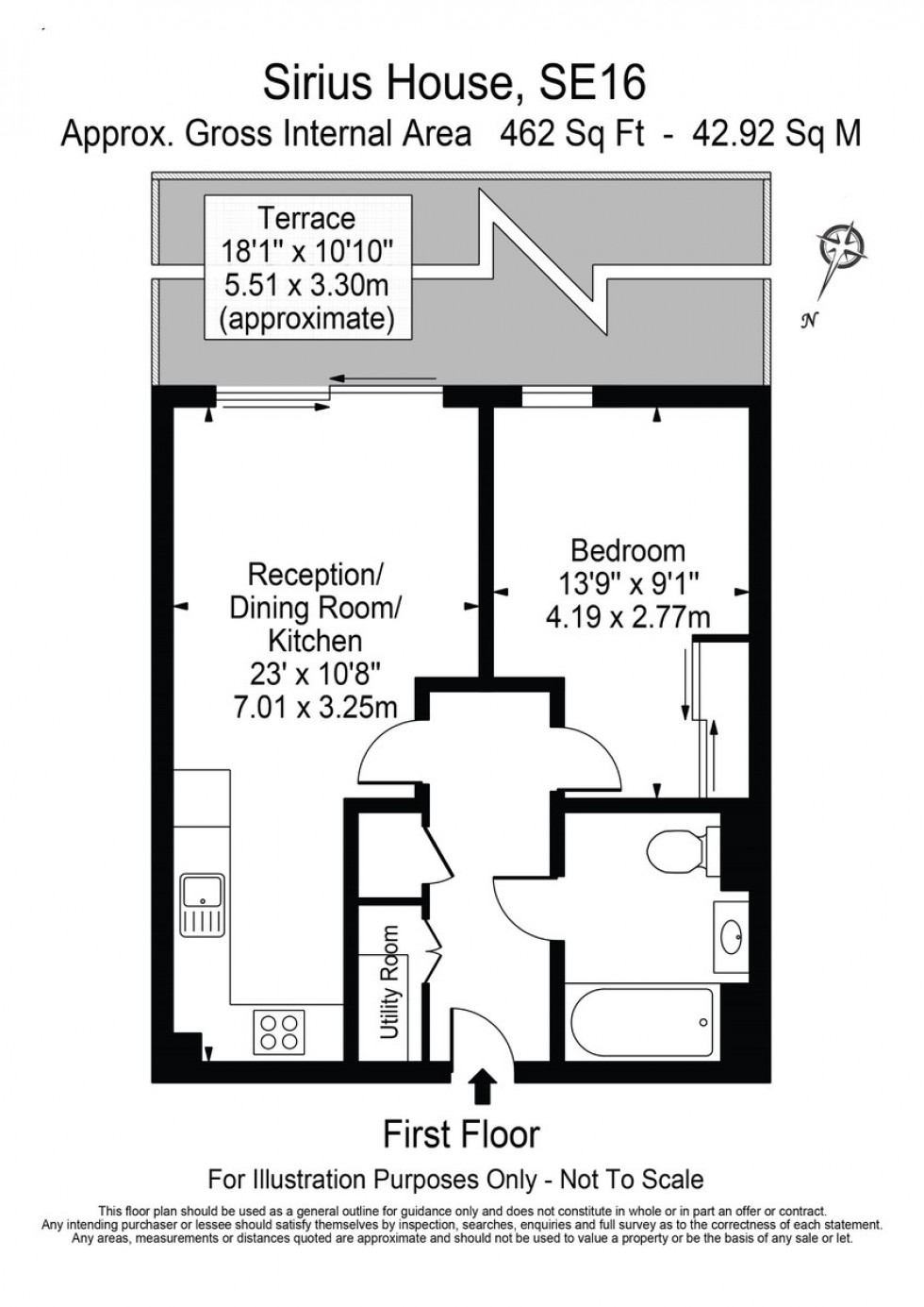 Floorplan for Marine Wharf, Canada Water, SE16