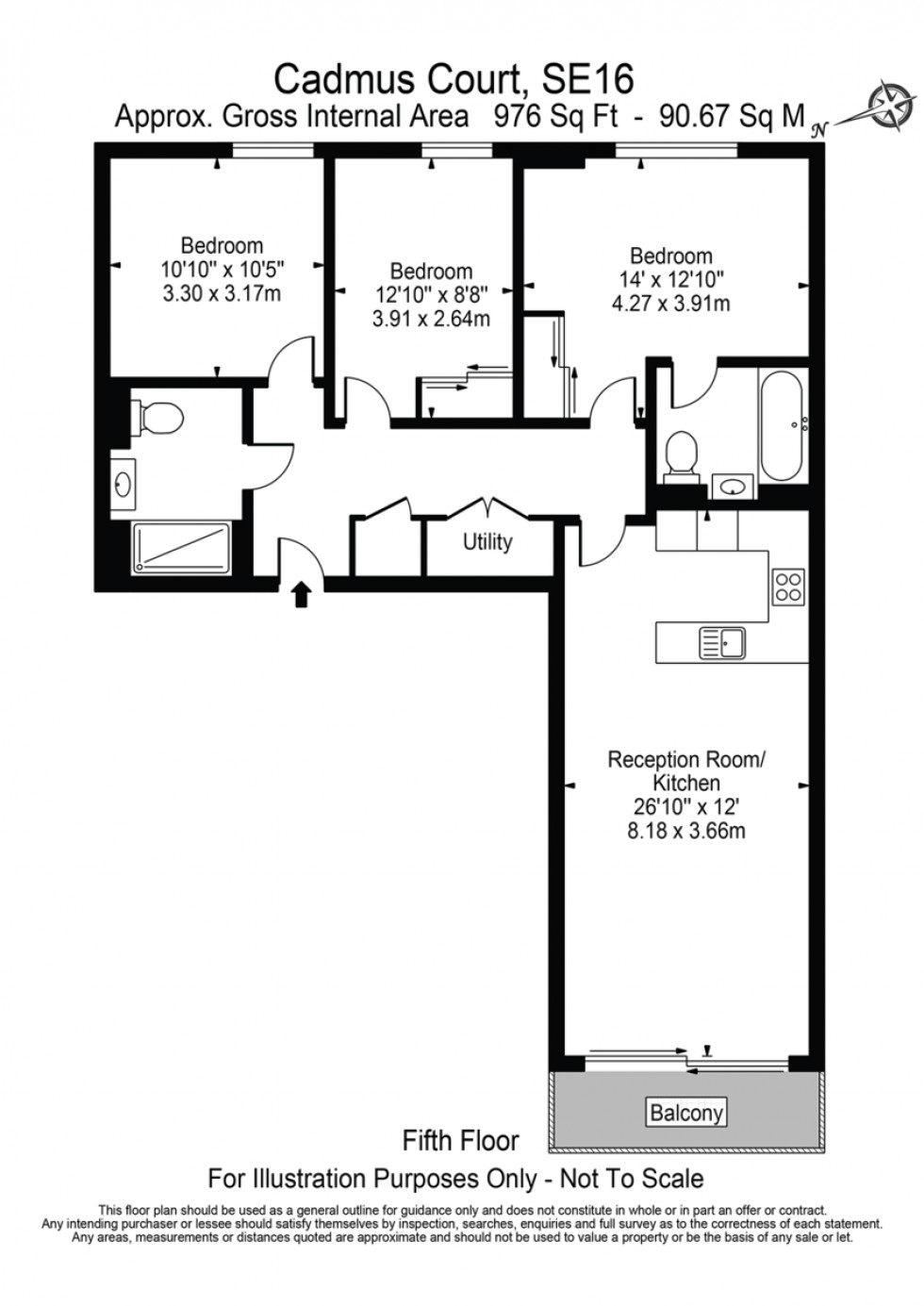 Floorplan for Marine Wharf, Canada Water, SE16