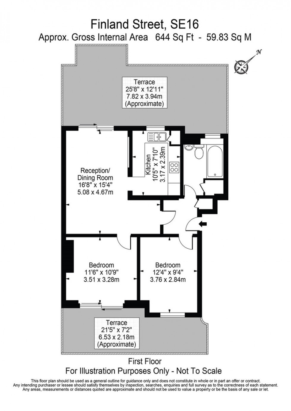 Floorplan for Finland Street, London, SE16