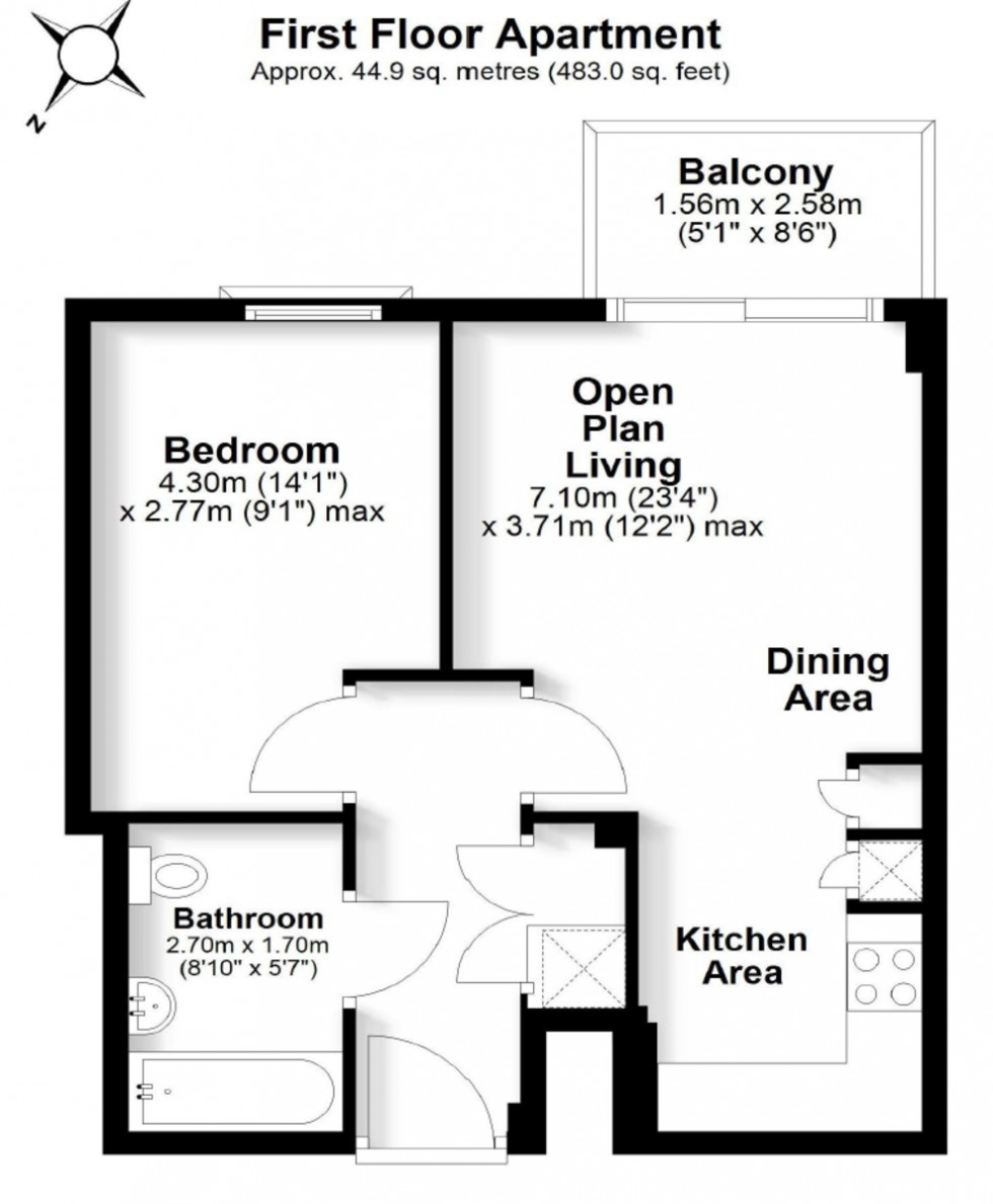 Floorplan for Marine Wharf, Canada Water, SE16