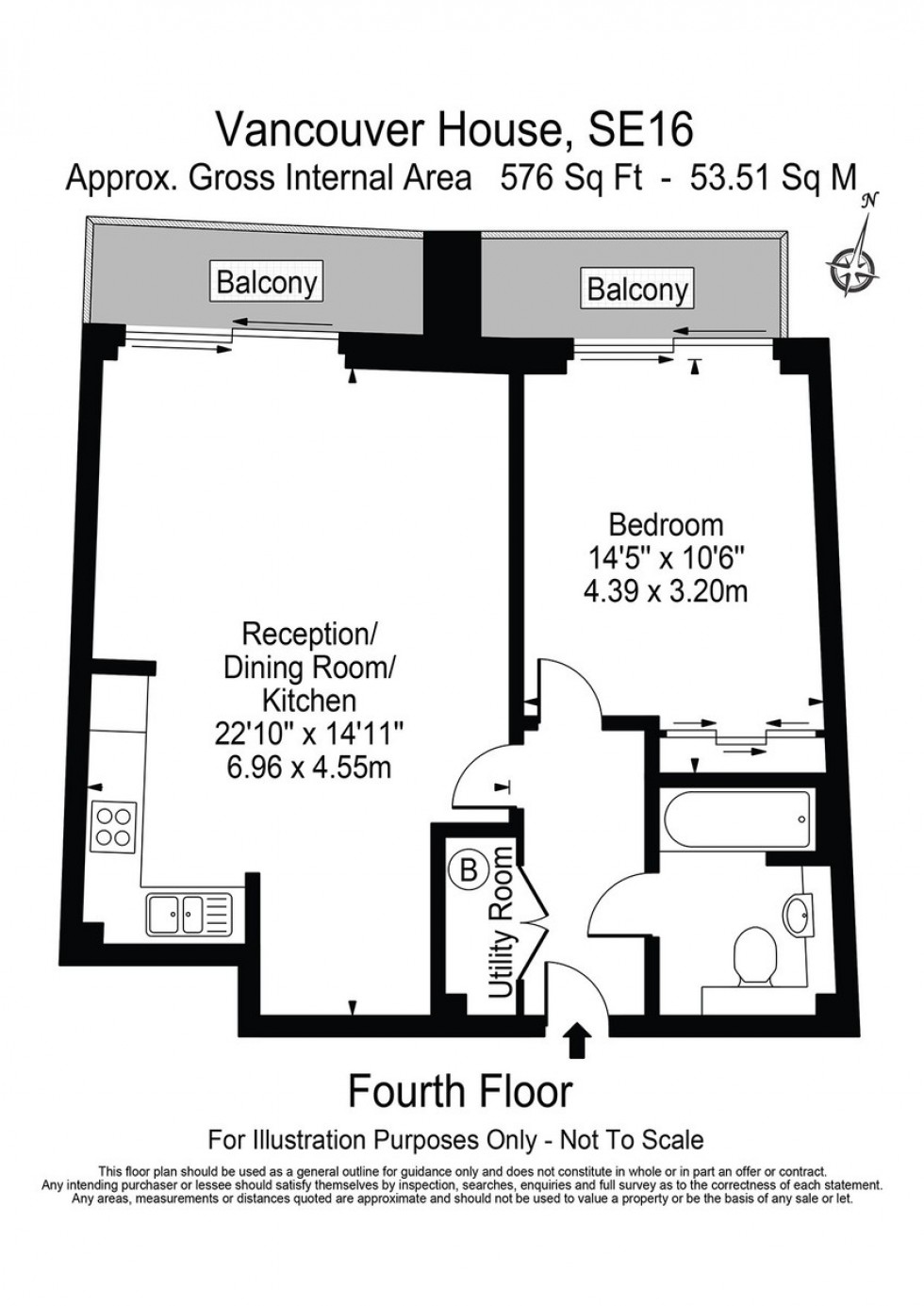 Floorplan for Maple Quays, Canada Water, SE16