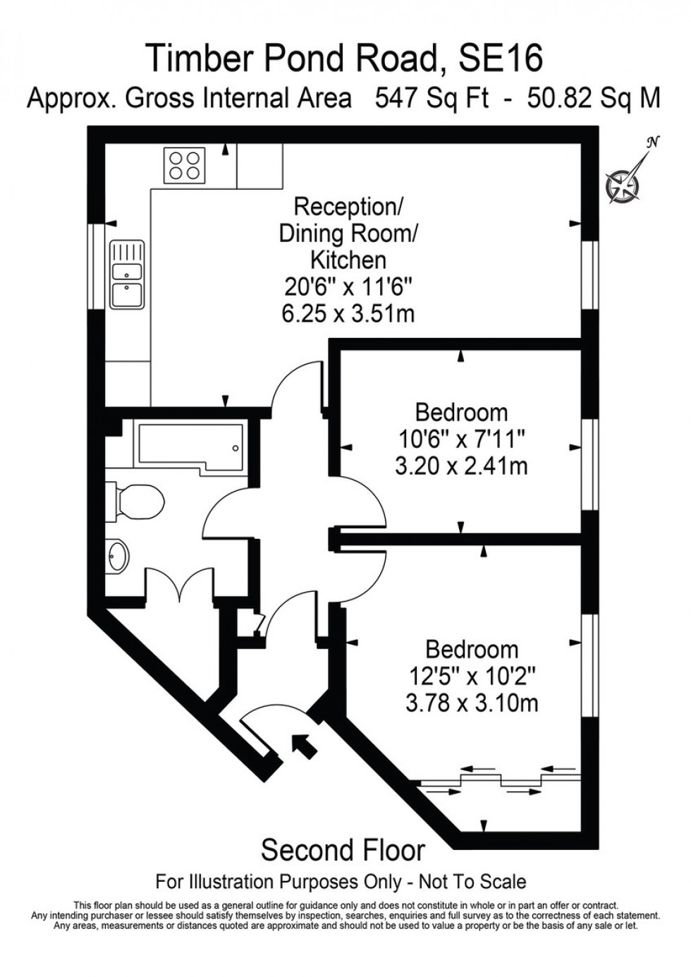 Floorplan for Timber Pond Road, Canada Water, SE16