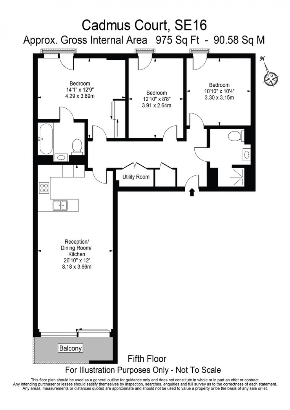 Floorplan for Marine Wharf, Canada Water, SE16