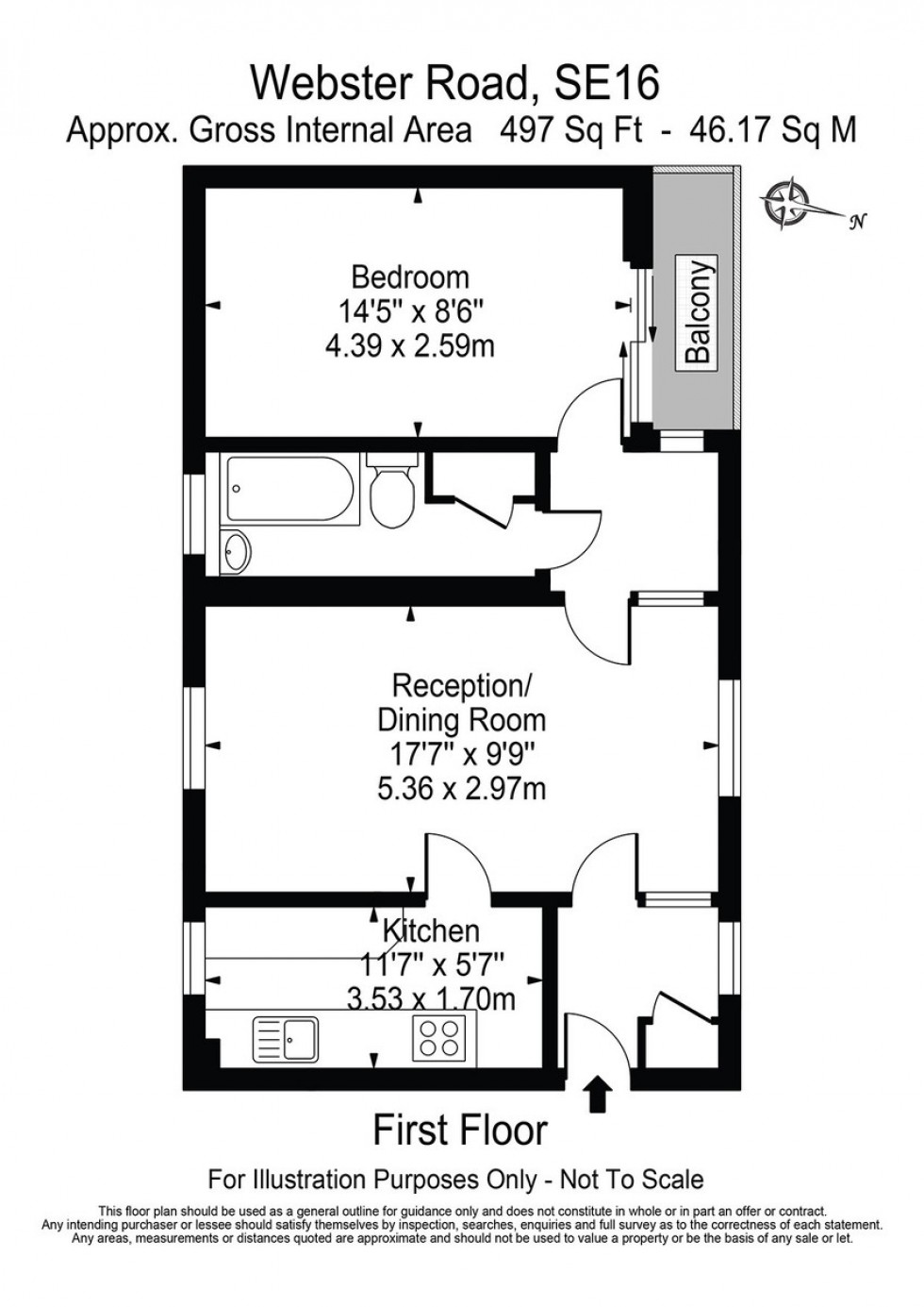 Floorplan for Webster Road, London
