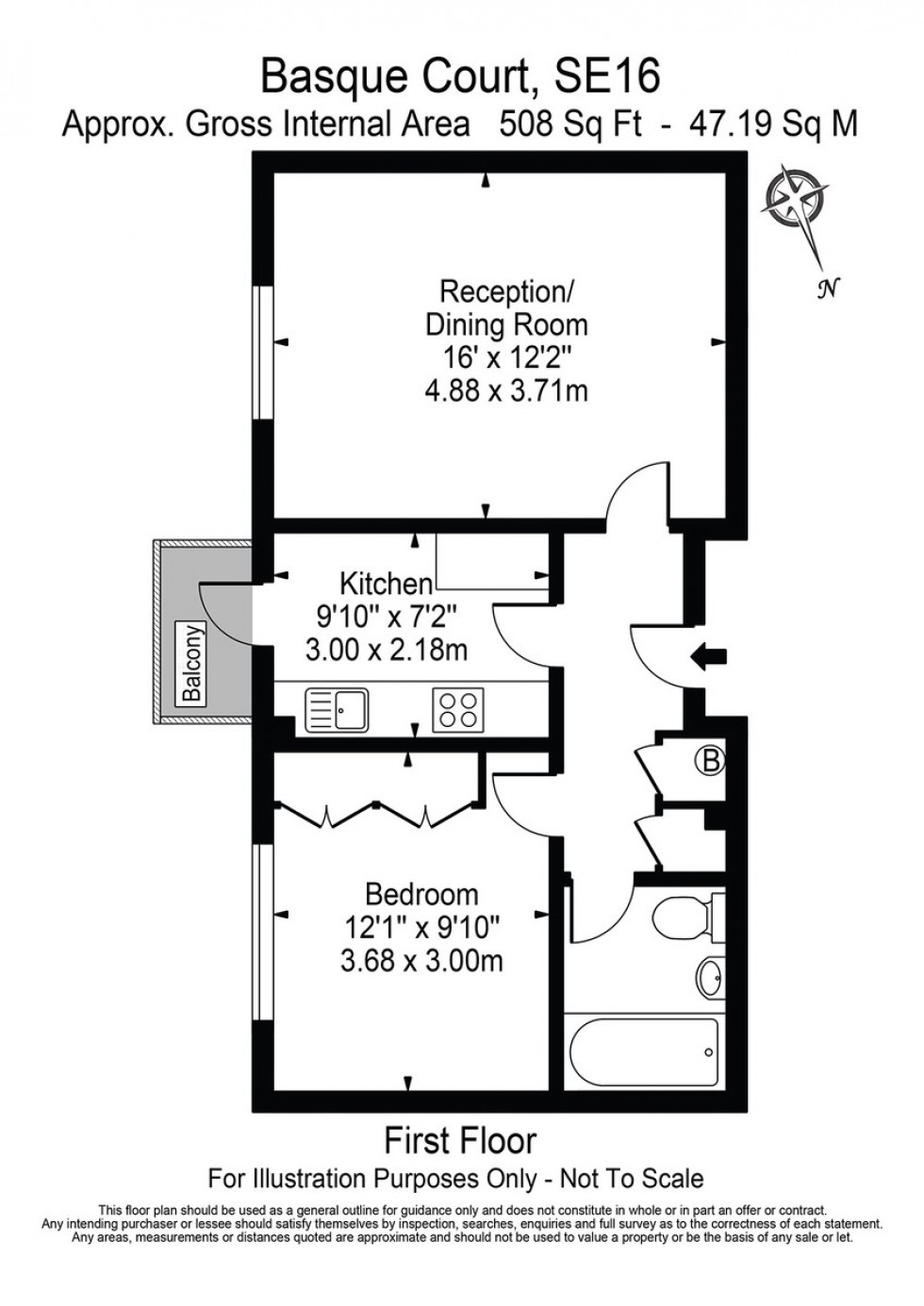 Floorplan for Basque Court, Canada Water, SE16